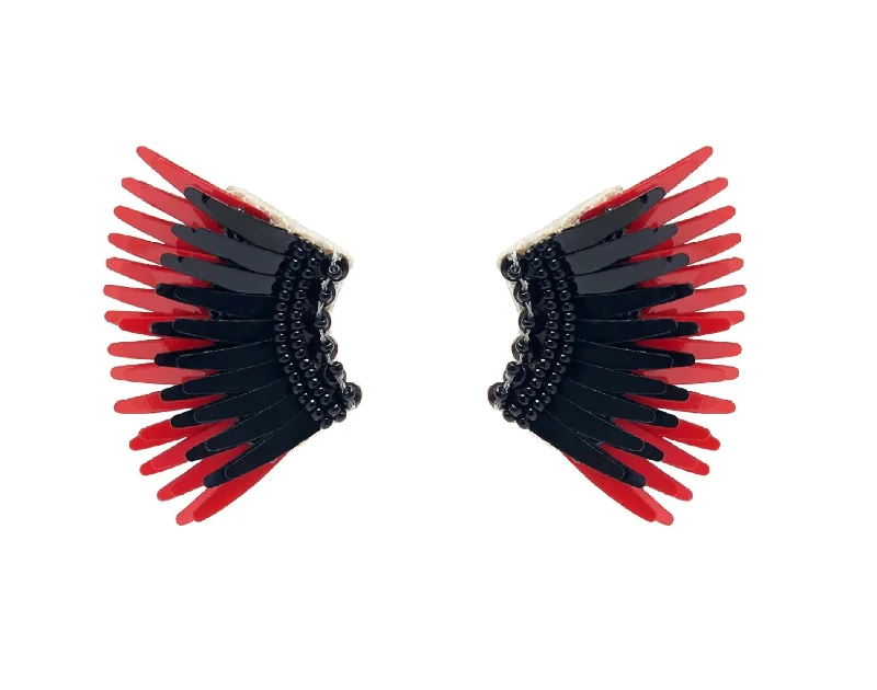 Women's Mini Madeline Earrings In Black/red