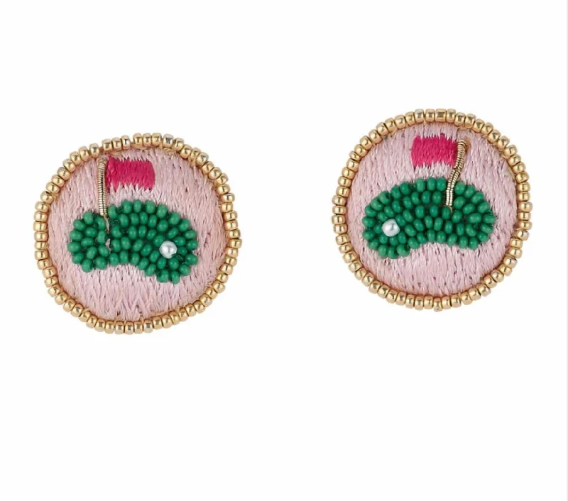 Stunning Jewelry Pieces At The Lowest Prices Ever Women's Putting Studs Earrings In Pink