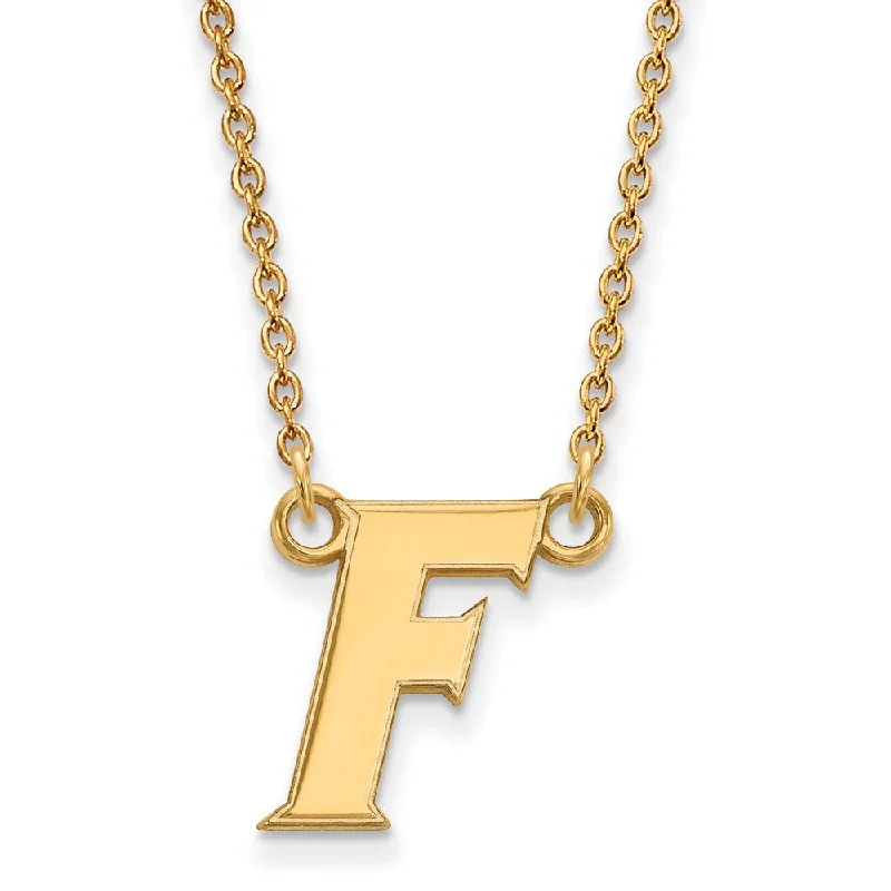 Jewelry Sale Bonanza – Grab Your Sparkle Now 14k Gold Plated Silver U of Florida Small Initial F Pendant Necklace