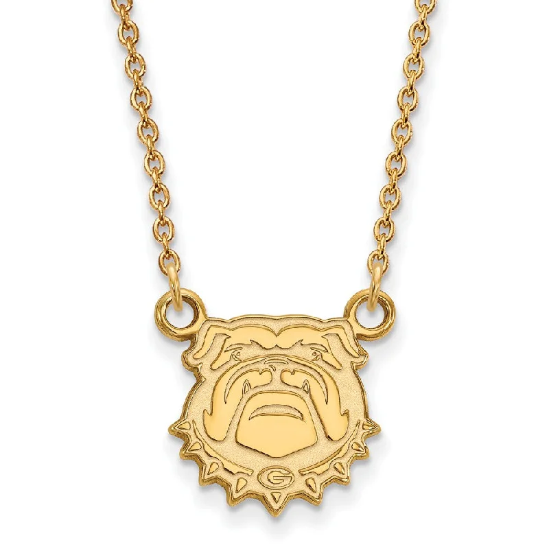 Get Your Favorite Jewelry At The Best Price 14k Gold Plated Silver U of Georgia Small Pendant Necklace