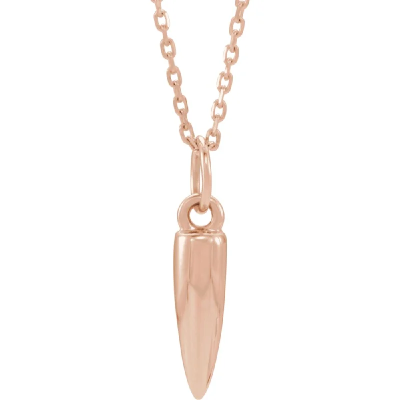 Limited-Time Jewelry Sale – Don't Miss These Deals 14k Yellow, White or Rose Gold 3D Small Bullet Necklace, 16-18 Inch