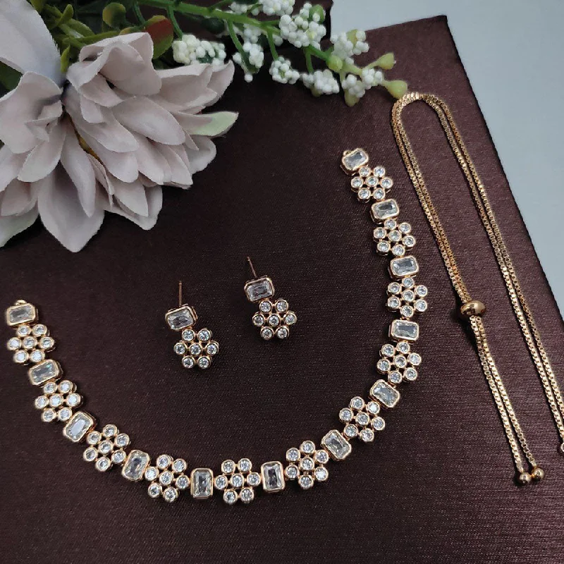 Save On Luxury Jewelry Pieces – Limited-Time Offers Aamrapali Gold Plated Austrian Stone Necklace Set