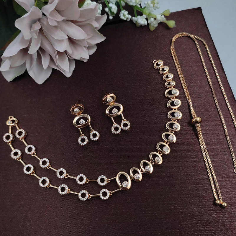 Exclusive Jewelry Sale Event – Shop Now Aamrapali Gold Plated Austrian Stone Necklace Set