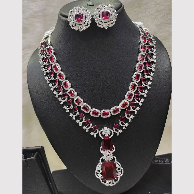 Sparkle More For Less – Jewelry Sale Happening Now Aamrapali Silver Plated AD Necklace Set