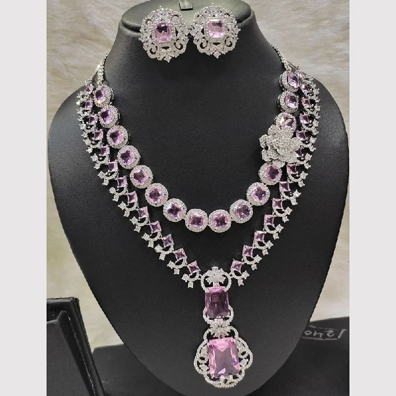 Jewelry Clearance Sale – Final Reductions Aamrapali Silver Plated AD Necklace Set