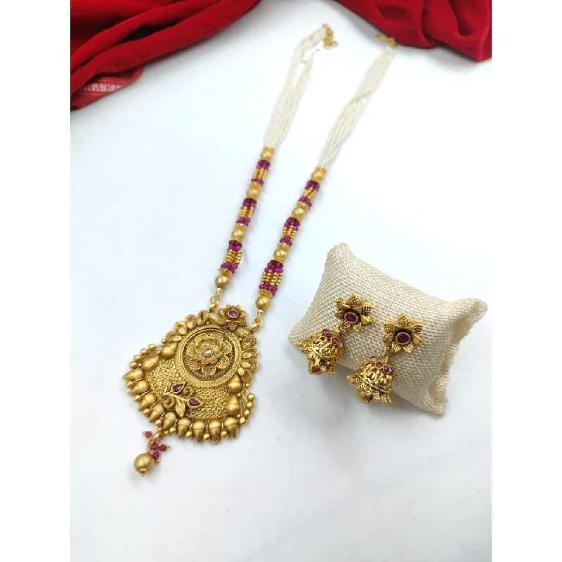 Discounted Luxury Jewelry – Shine Without The Splurge Akruti Collection Gold Plated Crystal Stone Pearls Long Necklace Set