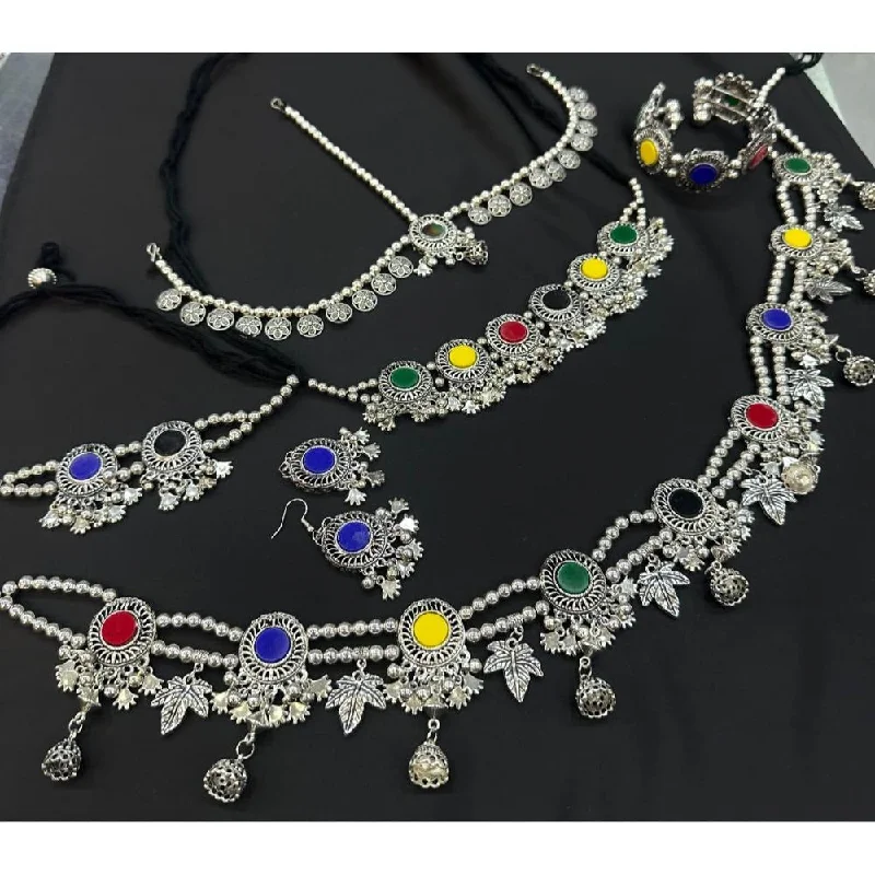 Stunning Jewelry At Even More Stunning Prices Akruti Collection Oxidised  Plated Multi Color Combo Set