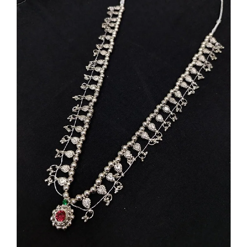 Bestselling Jewelry At Special Promotional Rates Akruti Collection Oxidised Plated Long Necklace Set