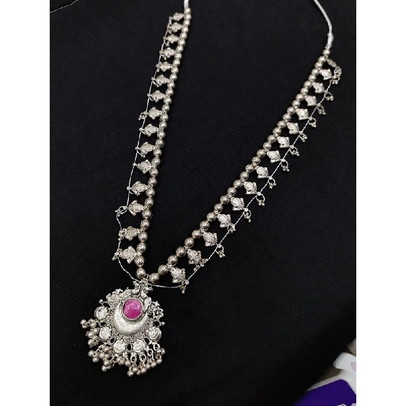 Exclusive Jewelry Offers – Shine For Less Akruti Collection Oxidised Plated Long Necklace Set