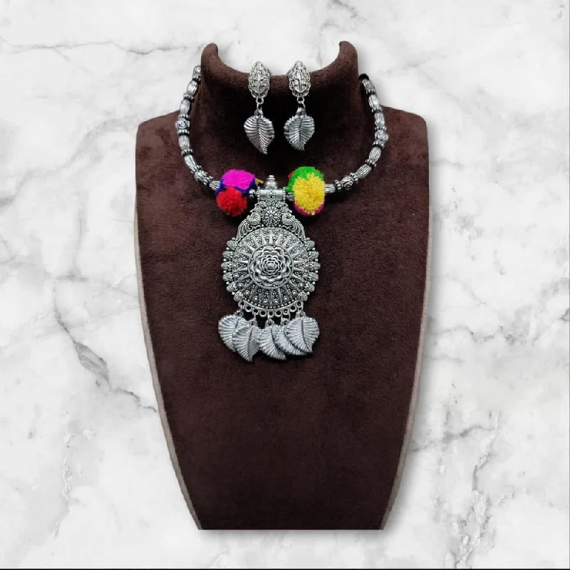 Get The Sparkle You Love At Prices You Adore Akruti Collection Oxidised  Plated Necklace Set