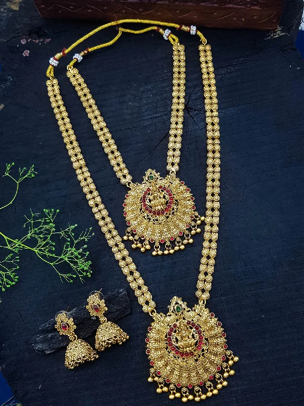 Personalized Jewelry Sale – Unique Pieces At Great Prices Antique Premium Gold finish Laxmi necklace Combo set