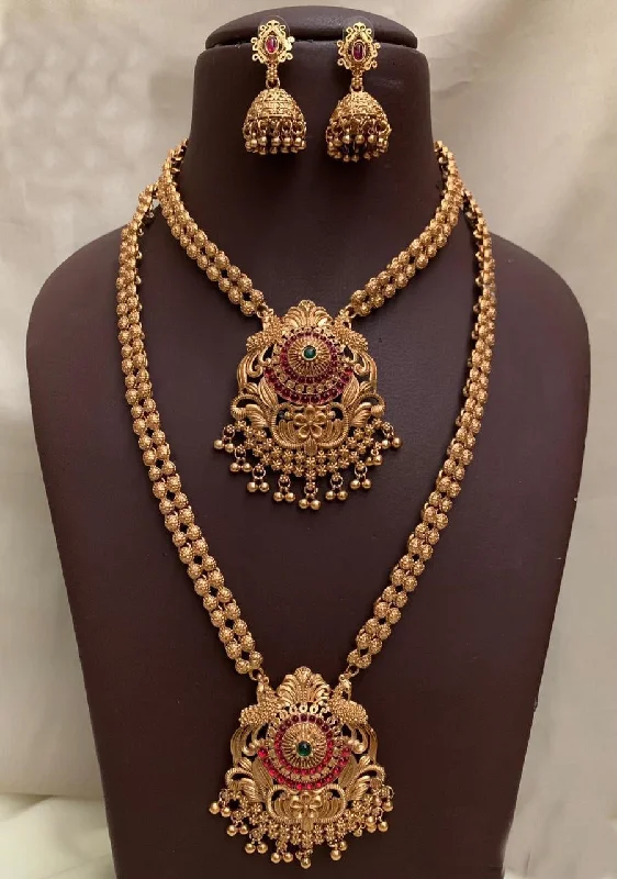 Elegant Jewelry At Unbeatable Offers – Shop Before It's Gone Antique Premium Gold finish Laxmi necklace Combo set