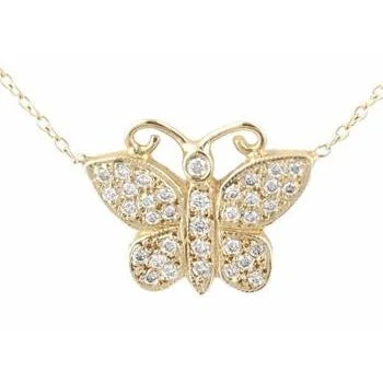 Exclusive Gemstone Jewelry Markdowns – Shop Now Closed Pave Diamond Butterfly Necklace