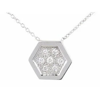 Big Savings On Your Favorite Jewelry Pieces Closed Pave Diamond Hexagon Necklace