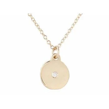 Fashion-Forward Geometric Jewelry For Contemporary Style Coin With Diamond Necklace