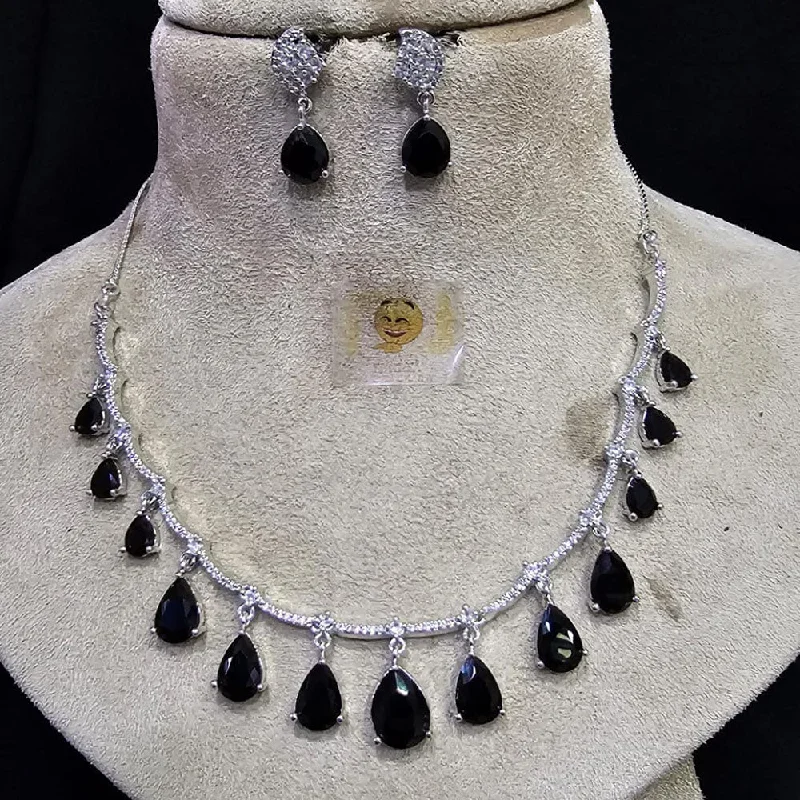 Discounted Jewelry For A Glamorous Look FS Collection Silver Plated Austrian Stone Necklace Set