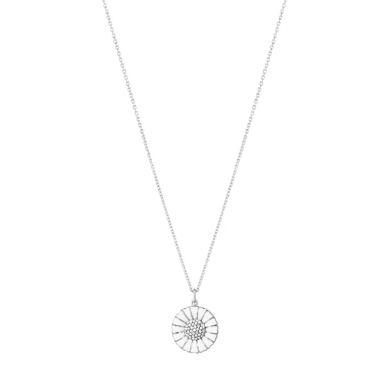 Must-Have Jewelry At Irresistible Discounts Daisy 180 mm. Silver Necklace w. Diamonds, 0.19 ct.