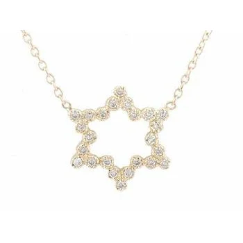 Shine Bright With Our Special Jewelry Promotions Gold and Diamond Star of David Necklace