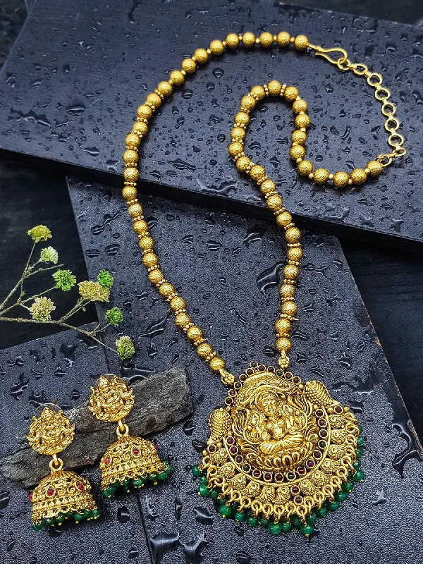 Luxury Jewelry Now At Special Promotional Rates Premium Gold Plated Temple design Pendant Set