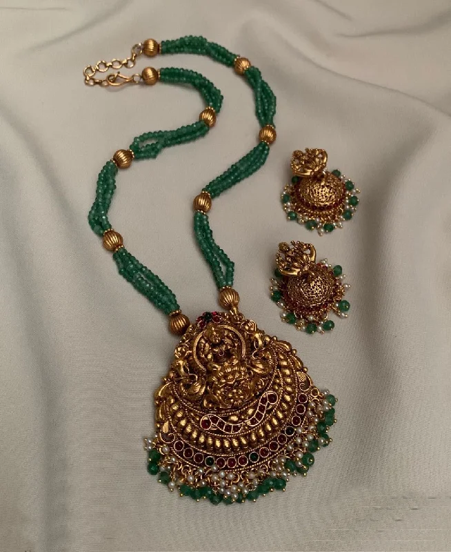 Exclusive Jewelry Sale Event – Shop Now Gold Plated Necklace Set in green crystal natural stones