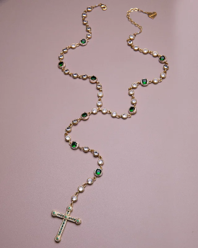 Your Perfect Accessory Now At The Best Price Green Goddess Budded Cross Rosary