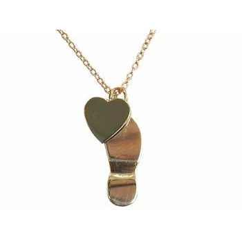 Trendy Minimalist Jewelry For Everyday Wear Heart and Sole Necklace