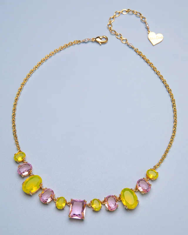 Discounted Luxury Jewelry – Shine Without The Splurge Pink Lemonade Juicy Gem Necklace