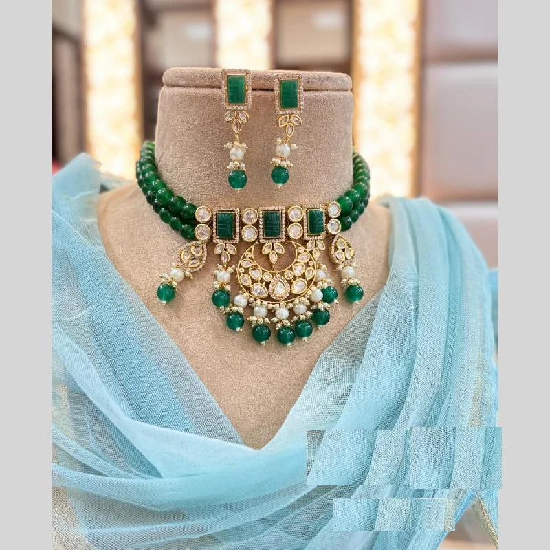 Elegant Jewelry At Unbeatable Prices – Shop Today Jewel Addiction Gold Plated Polki Kundan And Beads Choker Necklace Set