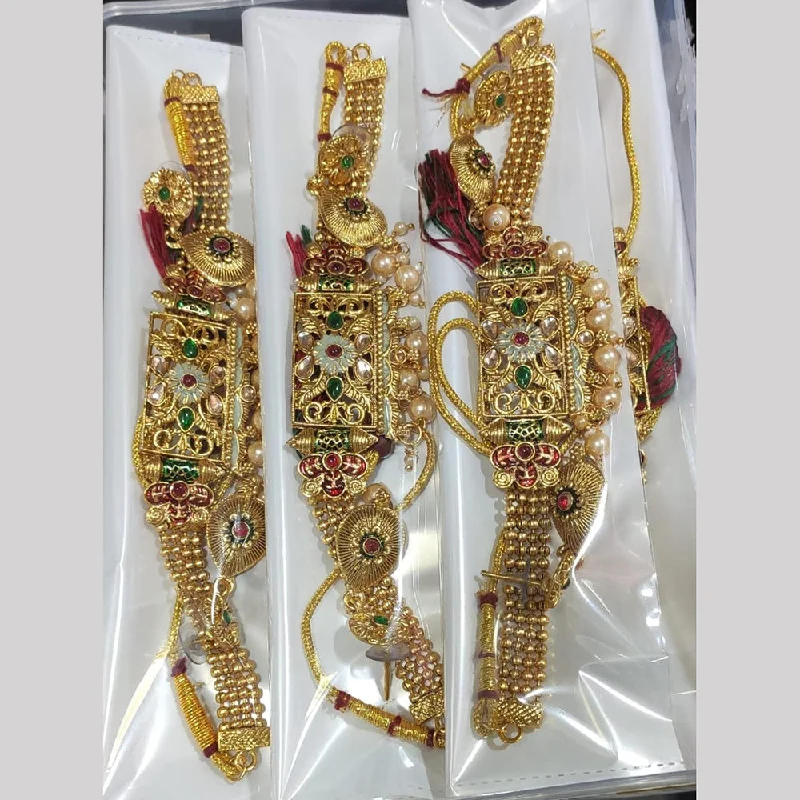 Get Your Favorite Jewelry At The Best Price Kavita Art Gold Plated Pota Stone And Meenakari Choker Necklace Set (Piece 1 Only)