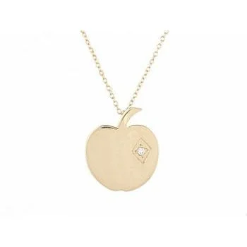 High-Quality Gemstone Jewelry For Special Occasions Large Gold Apple Necklace