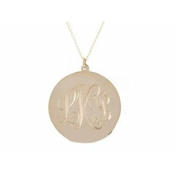 Final Call – Shop Exquisite Jewelry Before It's Gone Large Monogram Script Disc Pendant