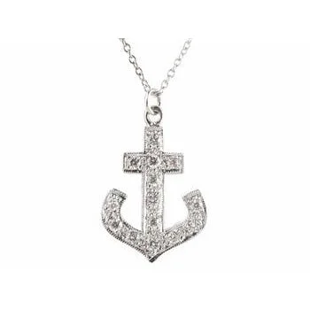 Jewelry Flash Sale – Stylish Designs At Unbeatable Rates Large Pave Diamond Anchor Necklace