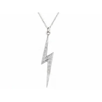 Flash Sale On Stunning Jewelry – Limited Stock Available Pave Diamond Lightning Bolt Necklace