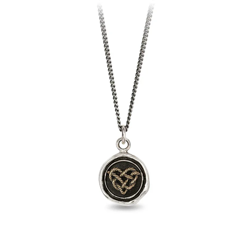 Grab Your Favorite Jewelry At The Lowest Prices Love Knot 14K Gold on Silver Talisman