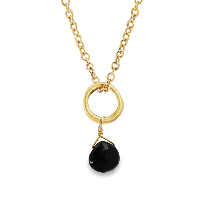 Seasonal Jewelry Sale – Upgrade Your Collection Gold Ring Black Spinel Drop Necklace