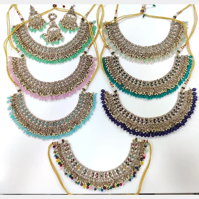 Breathtaking Jewelry At Limited-Time Savings Manisha Jewellery Gold Plated Crystal Stone And Beads Necklace Set (1 Piece Only)