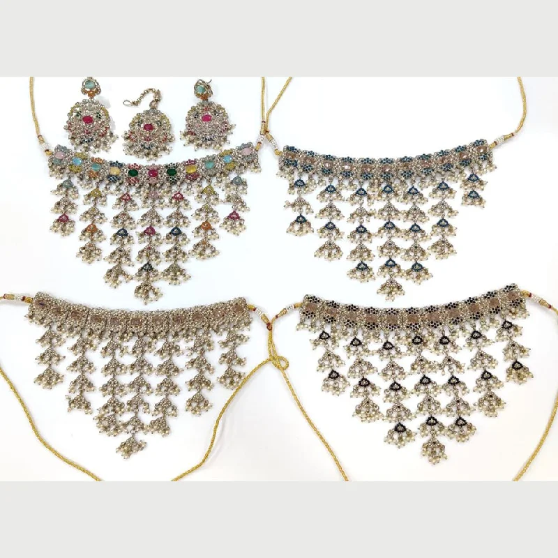 Shop Handcrafted Jewelry At Special Promotional Rates Manisha Jewellery Gold Plated Crystal Stone And Beads Necklace Set (1 Piece Only)