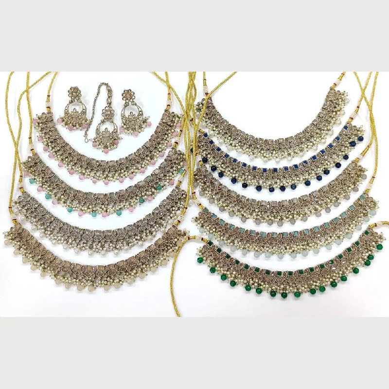 Get The Jewelry You Love At A Price You Love Manisha Jewellery Gold Plated Crystal Stone And Beads Necklace Set (1 Piece Only)