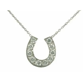 Seasonal Jewelry Clearance – Best Styles At The Lowest Prices Medium Diamond Horseshoe Necklace (as seen on "Sex and the City")