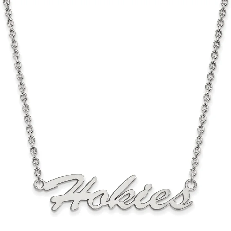 Exclusive Jewelry Bundles At Discounted Rates Sterling Silver Virginia Tech Medium Script 'Hokies' Pendant Necklace