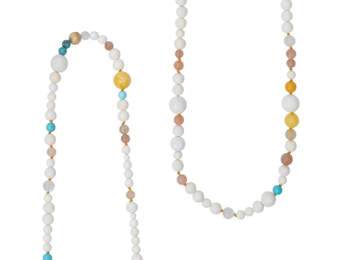 Affordable Luxury Jewelry – Style At A Great Price Bead collier bone/turquoise mixed Colors