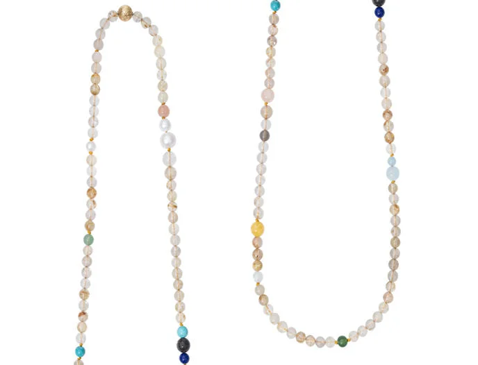 Classic And Modern Jewelry Styles On Sale Bead collier Pearls, Rutile 80 cm.