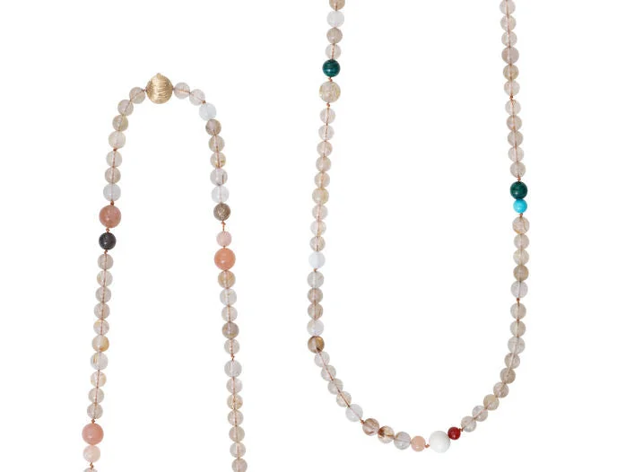 Must-Have Jewelry Pieces At Reduced Prices Bead collier Pearls, Rutile 90 cm.