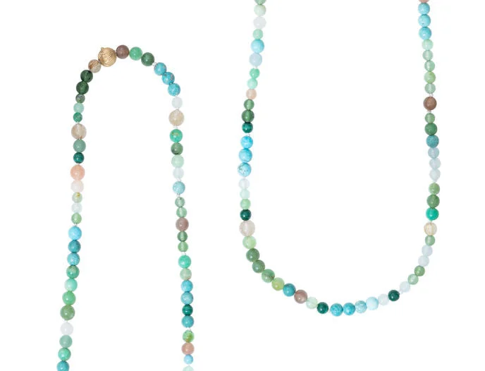 Luxury Jewelry Without The Luxury Price Tag Bead collier Pearls, Turquoise 80 cm.