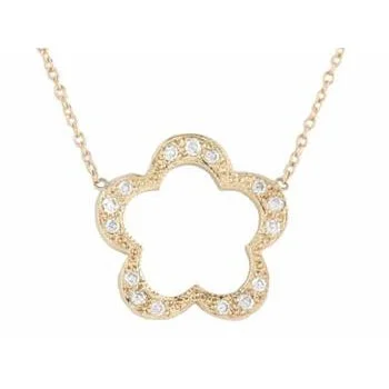 Shine Without Limits – Jewelry Sale Happening Now Open Pave Diamond Flower Necklace