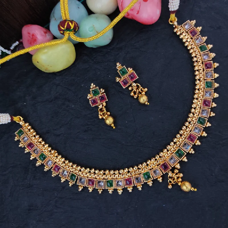 Timeless Beauty, Unbeatable Deals – Jewelry Sale On Raj Creations Gold Plated Crystal Stone Necklace Set