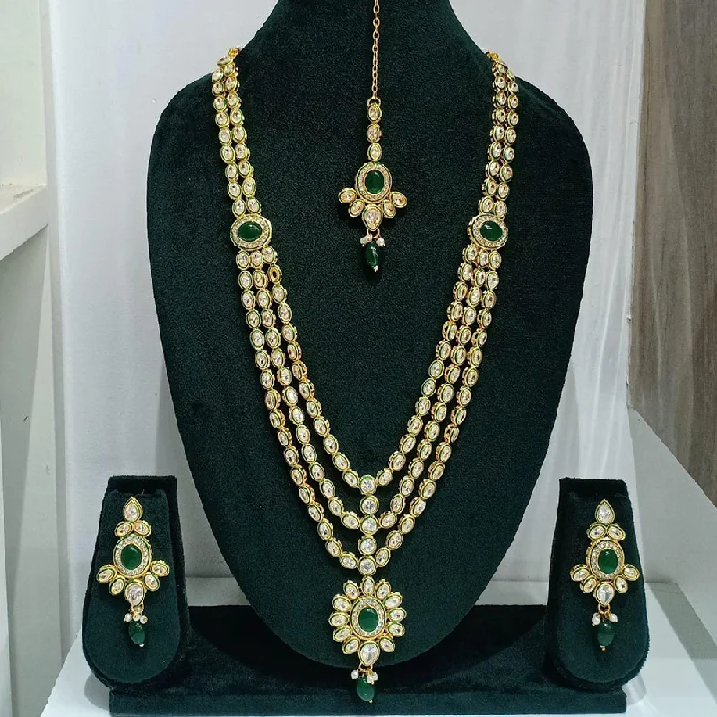 Stunning Jewelry At A Fraction Of The Price Rani Sati Jewels Gold Plated Austrian Stone Long Necklace Set