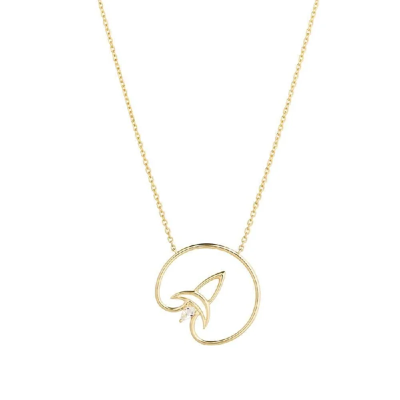 Shop Trending Jewelry With Exclusive Savings Cosmo Voyager 18K Gold Plated Necklace w. Zirconia