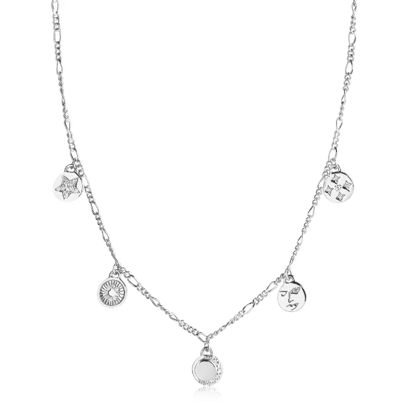 Jewelry Clearance Event – Stock Up Before It's Over Portofino Silver Necklace w. White Zirconias 40cm