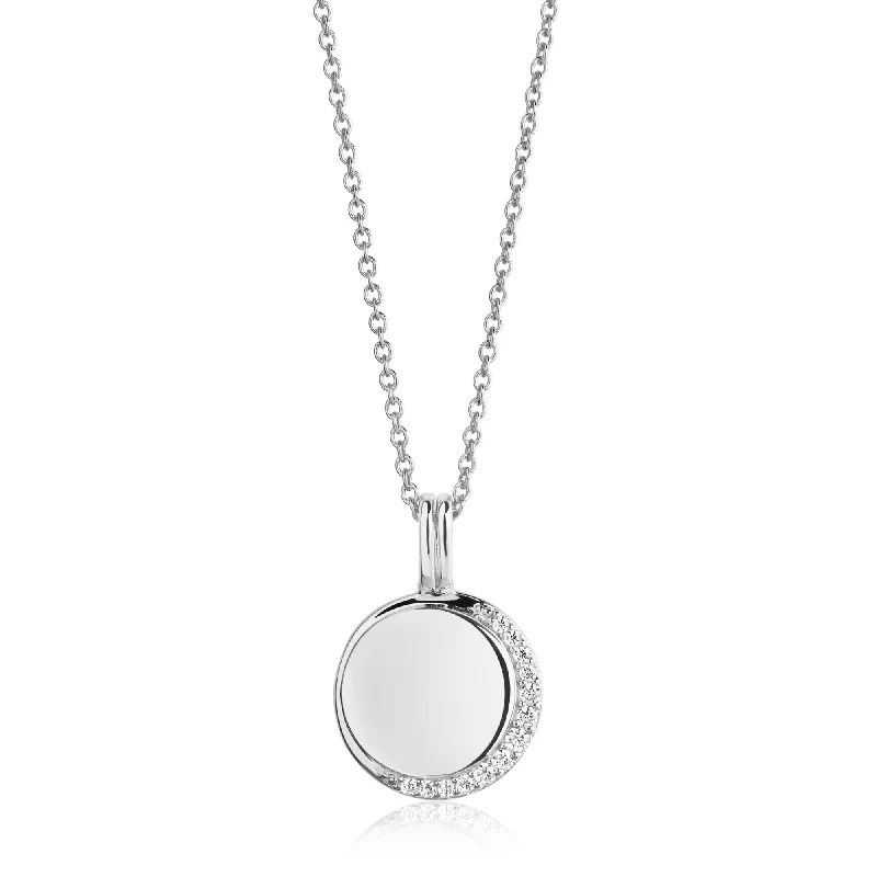 Unlock Unbeatable Jewelry Deals Before They’Re Gone Portofino round Silver Necklace w. White Zirconias